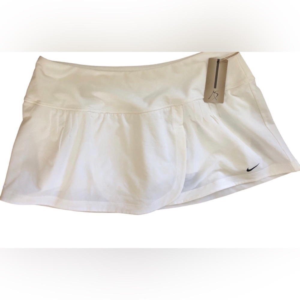 Nike Maria Sherapova Dri-Fit White Tennis Pickle Ball Skort L Front Pleats Short